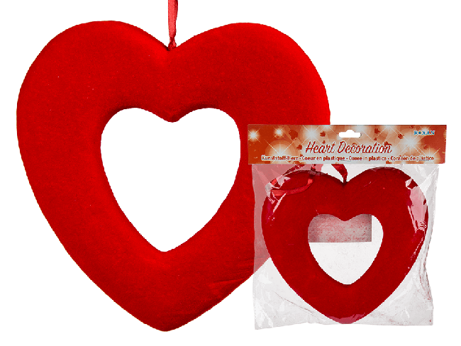 Obrázok Červené plastové srdce 22,5 cm